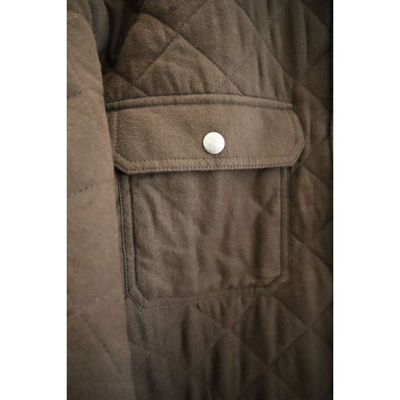BDG Urban Outfitters OB1340933 Men's Sz XL Brown Quilted Lined Shirt Jacket - Picture 5 of 16